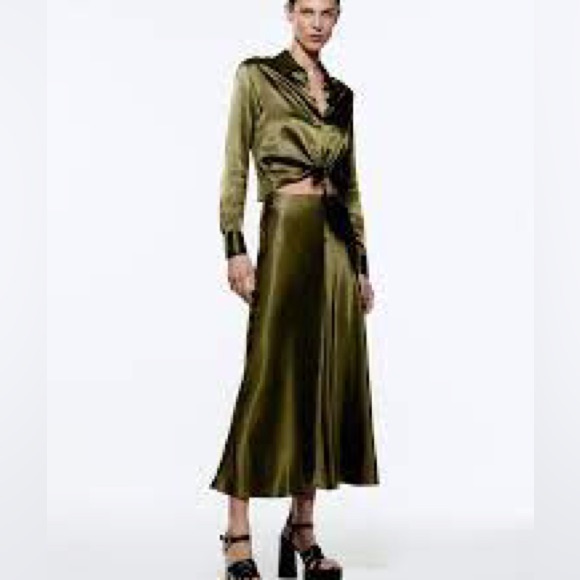 Zara Versatile Satin Effect Long Dress